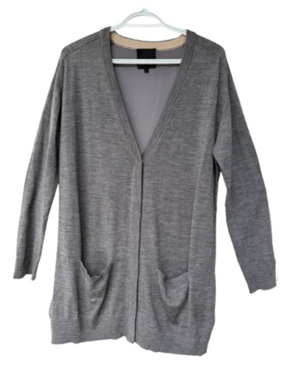 Inwear merino wool cardigan grey women's size L
